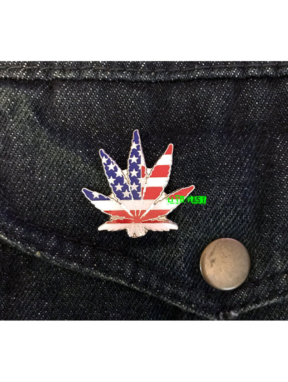 MARIJUANA LEAF POT Leaf Pin Lapel pin jacket pins vintage americana vanner biker